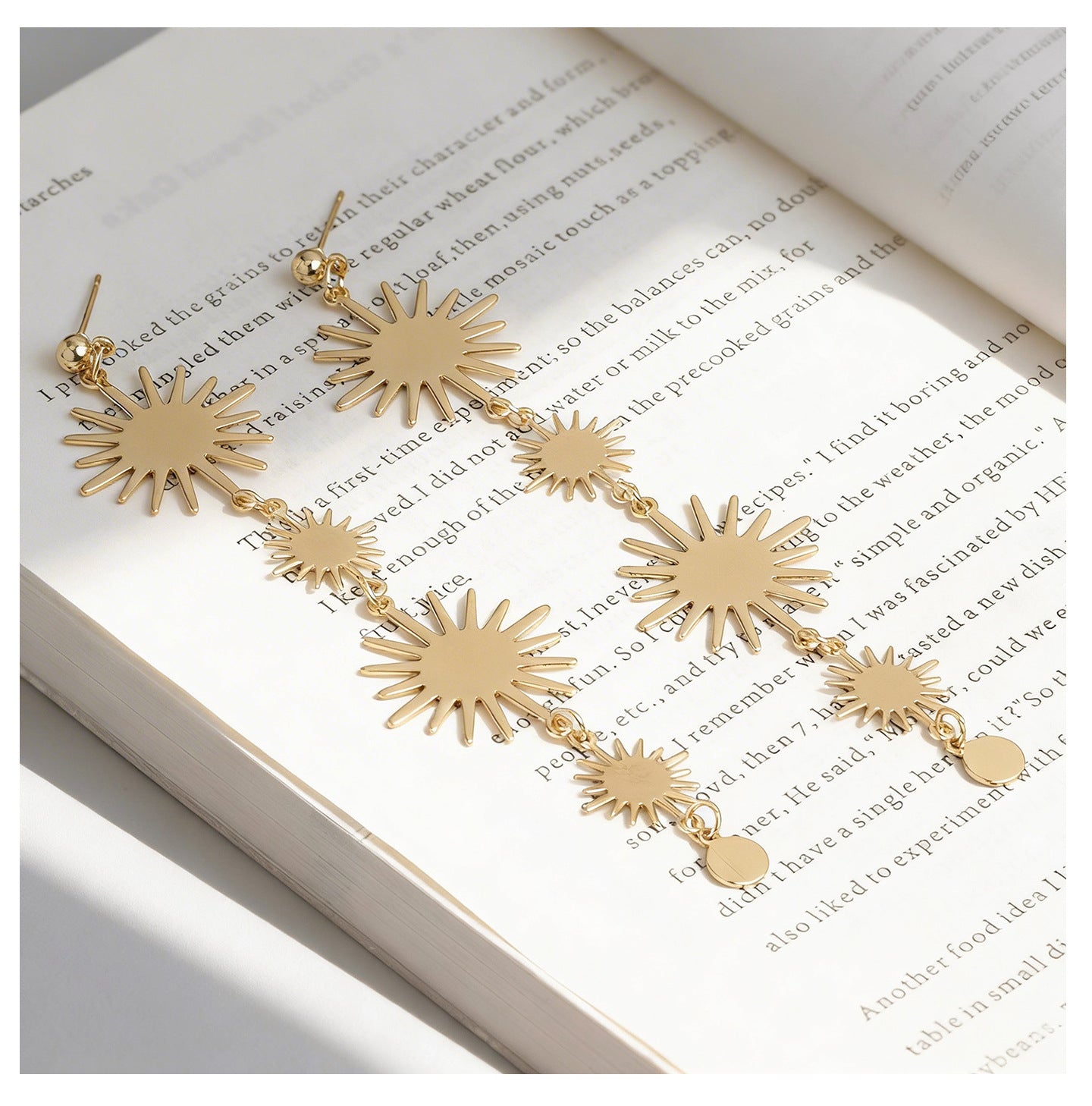 Women's Long Sunflower Tassel Mosquito Coil Light Ear Clip