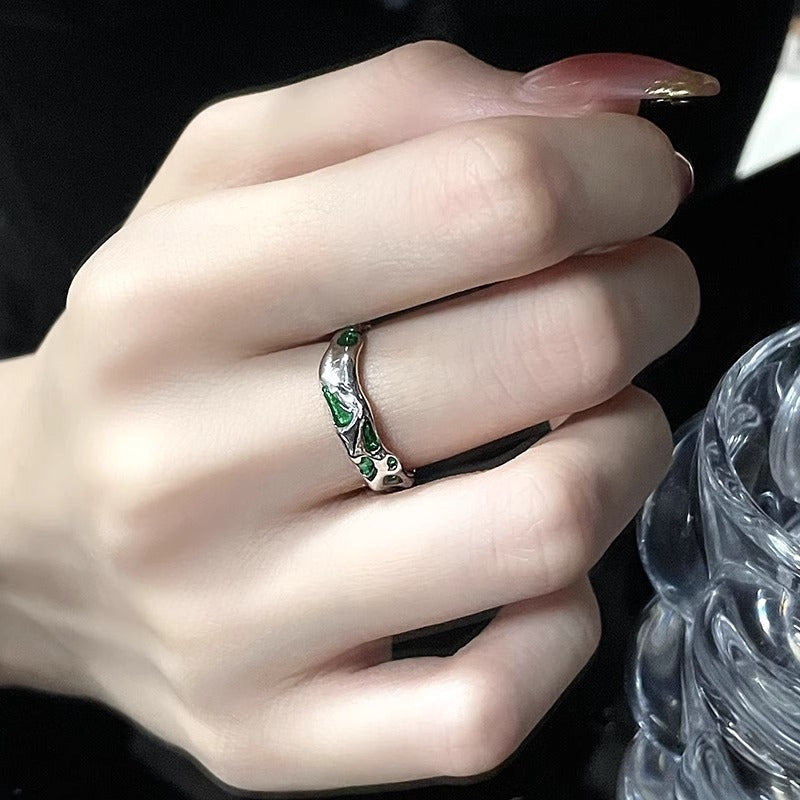 Dark Style High Sense Open-end Zircon Female Personalized Bracelets