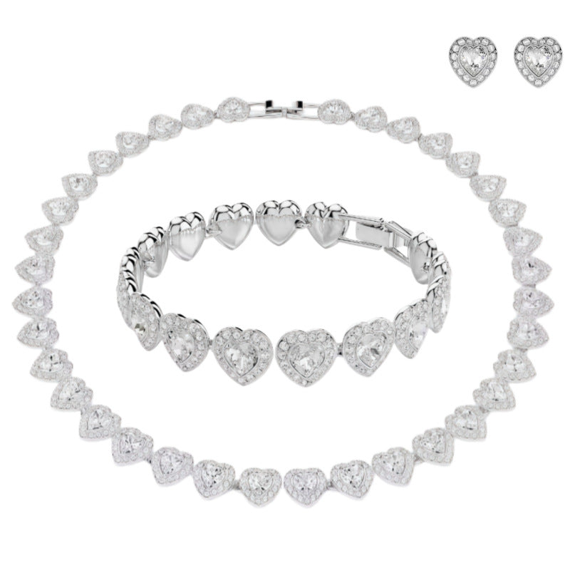 Women's Luxury High-grade Love Elements Three-piece Series Necklaces