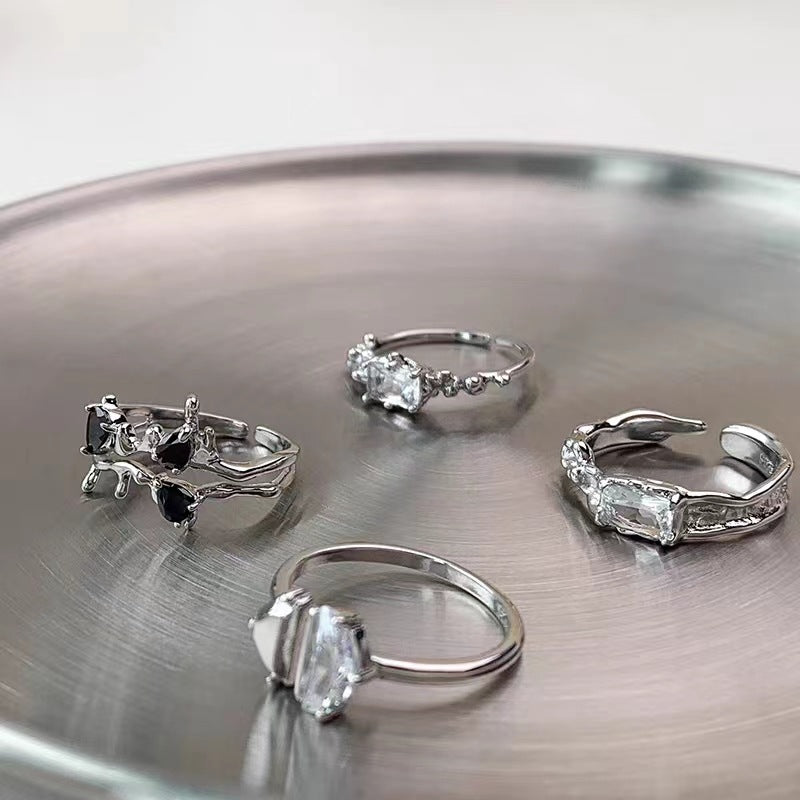 Opening Personality High Sense Zircon Diamond Rings