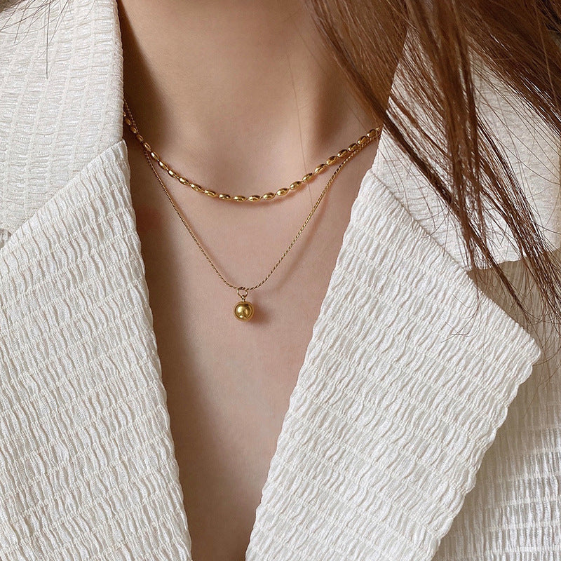 Women's Twin Cold Style High-grade Clavicle Chain Necklaces