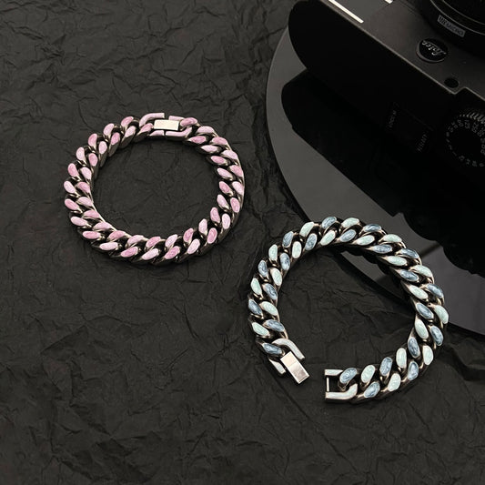 Hop Dream Pink Sky Blue Doppelseitige Armbänder für Paare