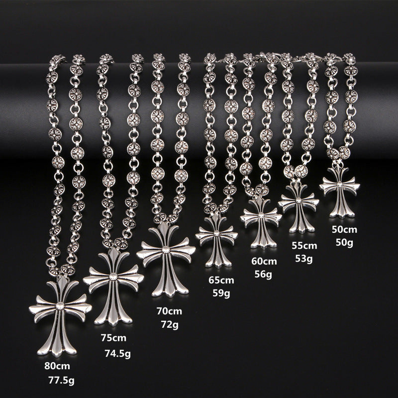 Fashion Cross Handmade Chain Valentine's Day Gift Vintage Imitation Necklace