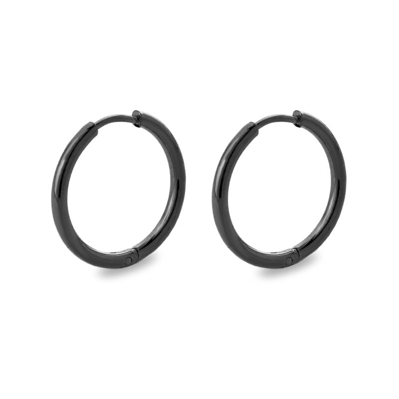 Titanium Steel Stainless Coil Trendy Arc Glossy Ear Buckle