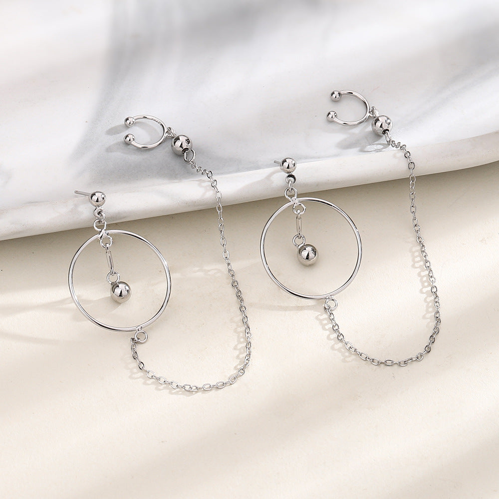 Boucles d'oreilles intégrées avec perles Swing Ball pour femmes, conception de niche