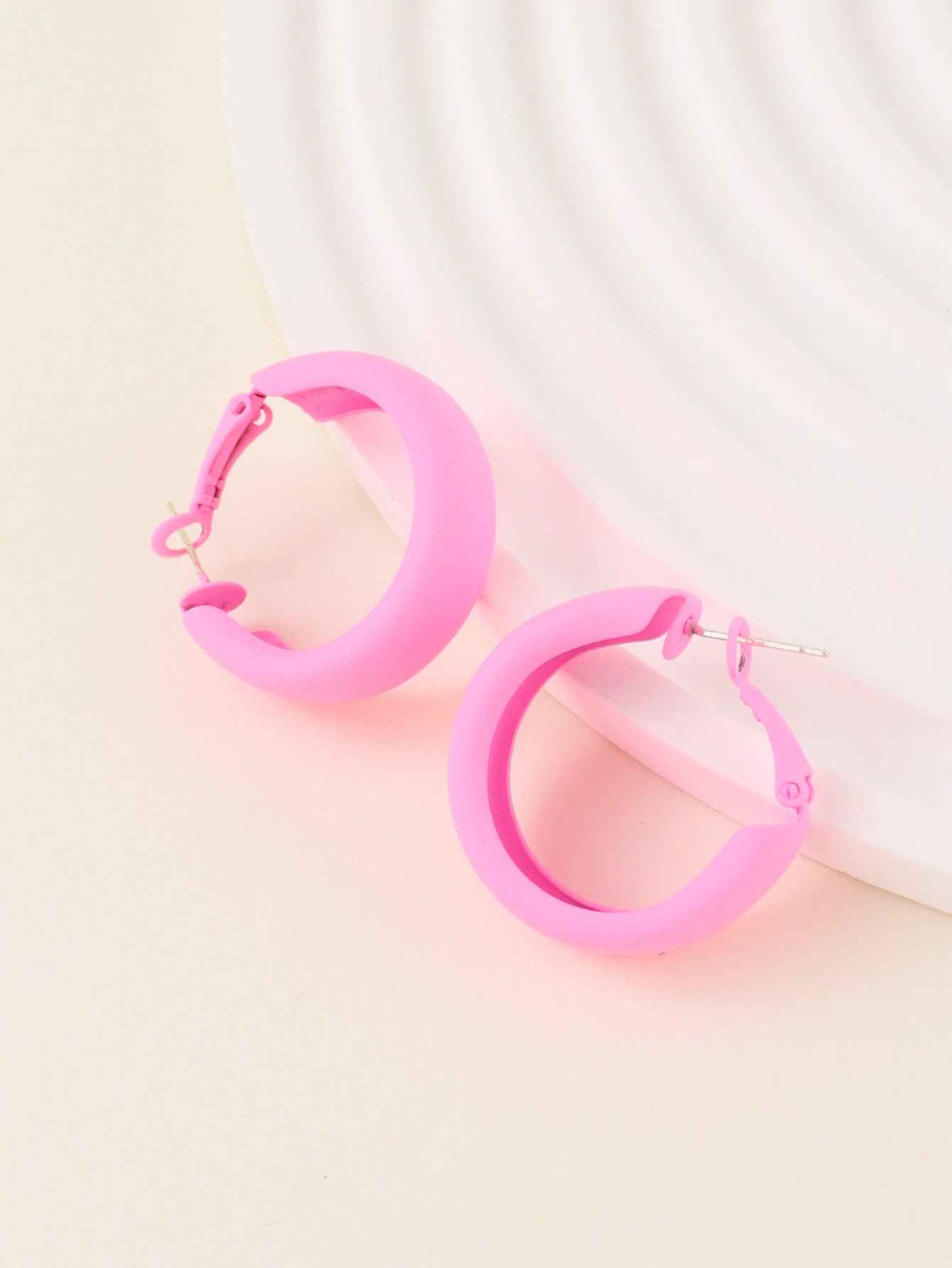Color Circle Personality Shaped Trendy Cute Colorful Sweet Graceful Fashionable Stud Earrings