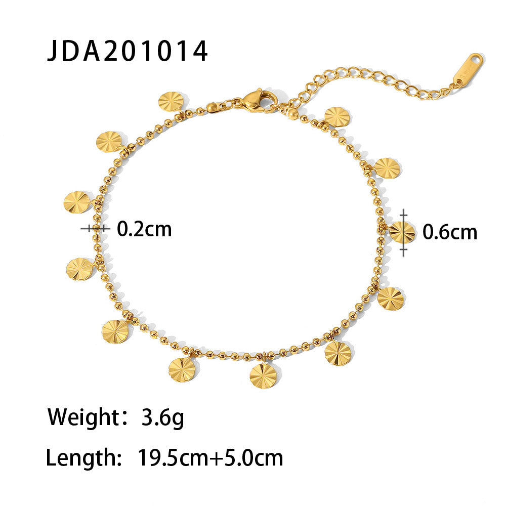 Women's Style Retro Gold Cross Fine Anklet Bracelets