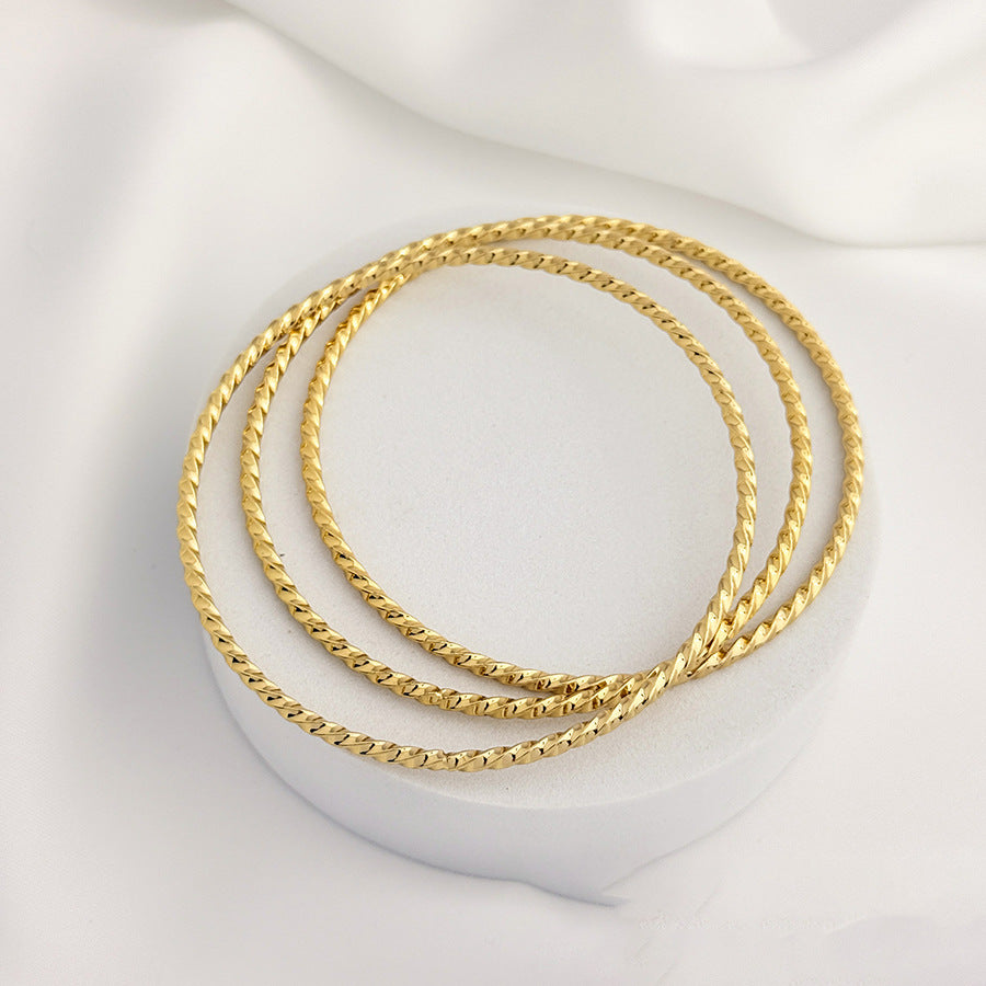 Steel Square Thread Twist Fashionable Elegant Without Changing Color Bracelets