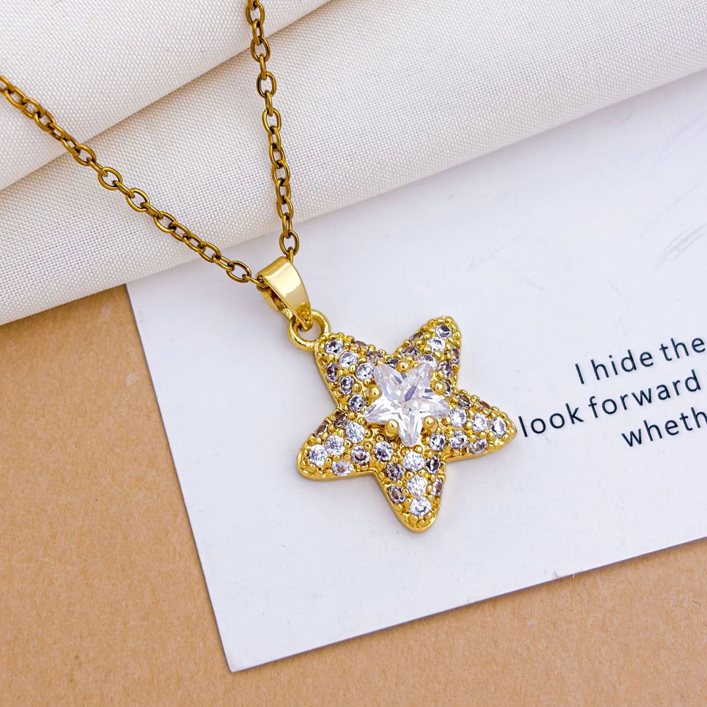 Women's Zirconium Five-pointed Star Exquisite Niche Design Fashion Necklaces