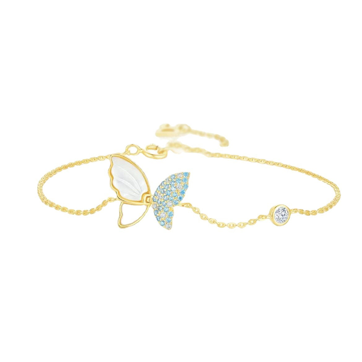 Sier Fritillaire Papillon Femme Été Léger Luxe Minorité Bracelets