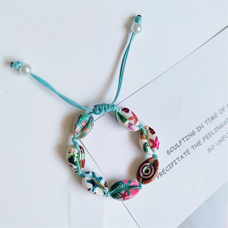 Shell Woven Wax Line Hand-woven Painted Bracelets