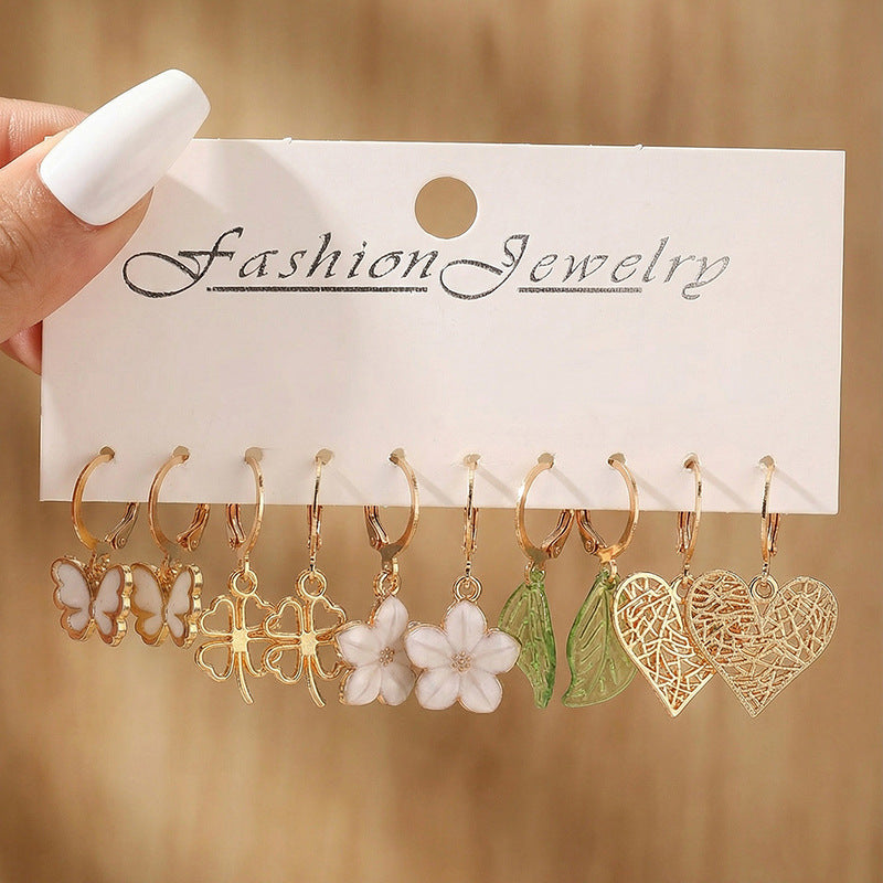 Butterfly Love Design Cute Geometric Creative Modeling Earrings