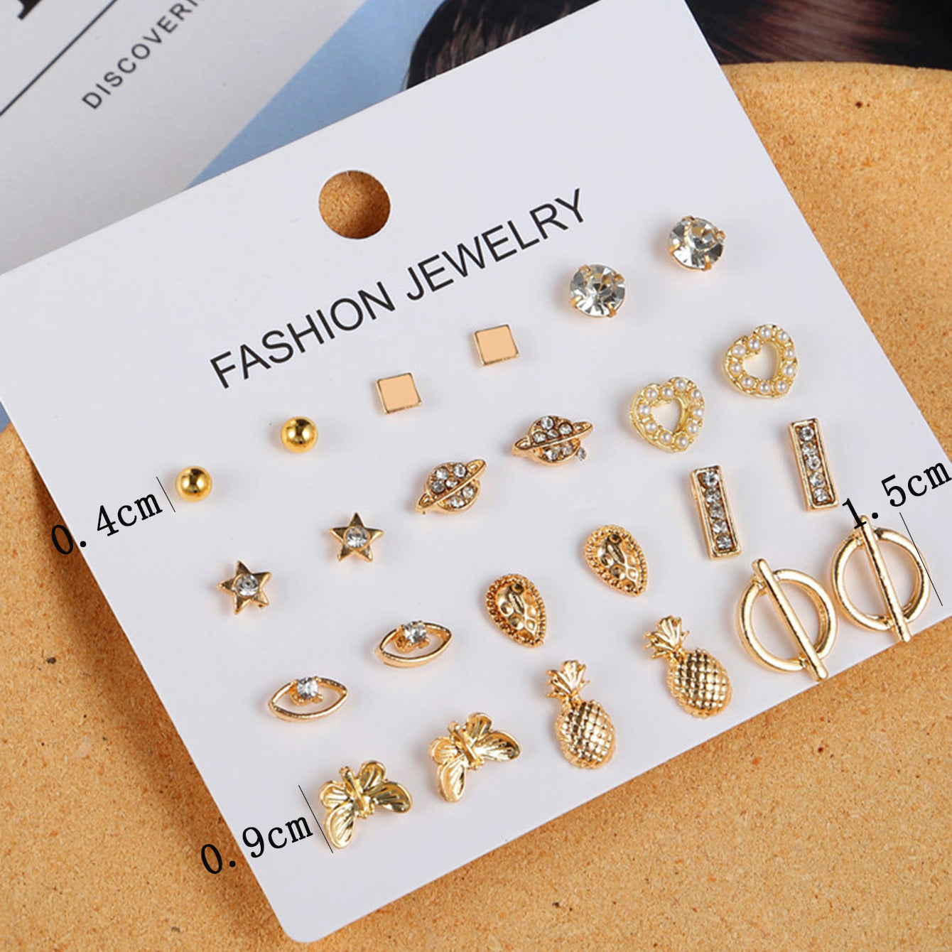 Water Drop Ear Style Spot Drill Love Starry Sky Eyes Earrings