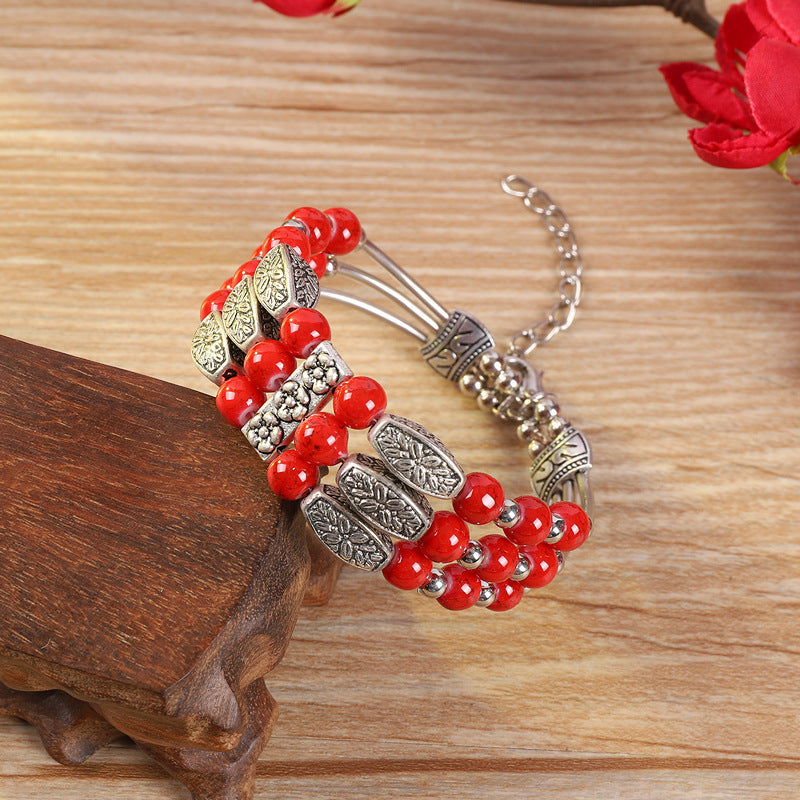 Retro Ethnic Style Colorful Yunnan Vacation Miao Bracelets