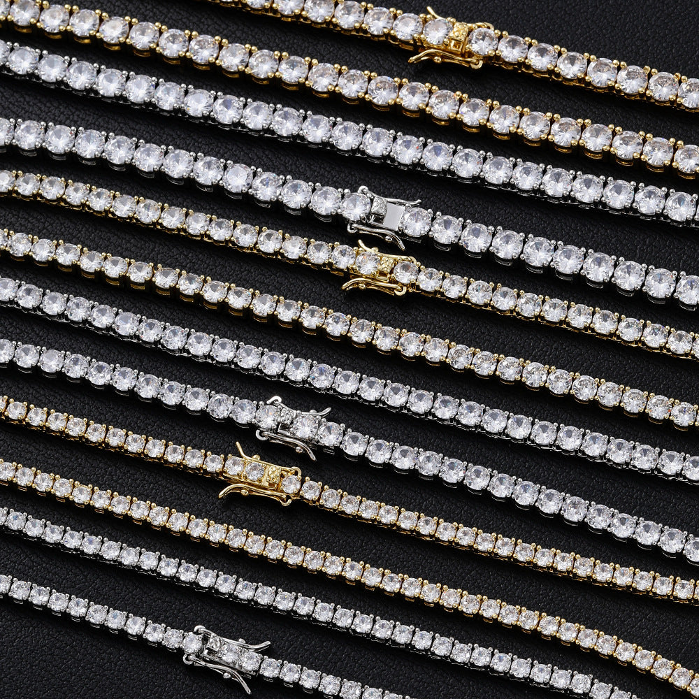 Tennis Chain Copper Micro Inlaid Zircon Single Row Necklace