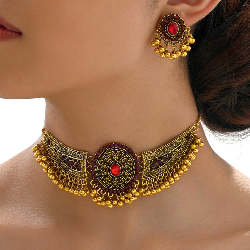Indian Ethnic Style Vintage Gemstone Beads 2 Necklaces