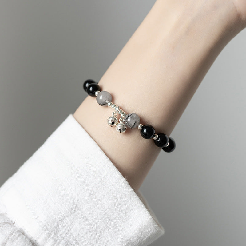Glass White Minimalism Bell Girlfriends Retro Bracelet