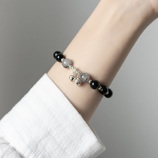 Glass White Minimalism Bell Girlfriends Retro Bracelet