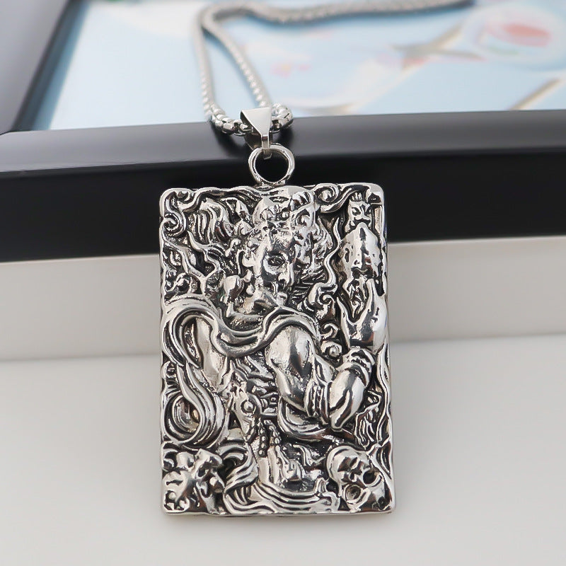 Style Totem Carving Pendant High-grade Stainless Necklaces