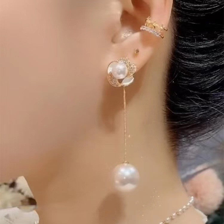 Needle One Style For Long Flower Tassel Earrings