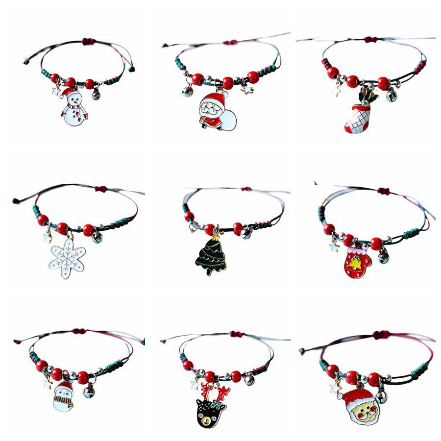 Gewebter roter Tragegurt. Beliebte Weihnachtsmann-Armbänder