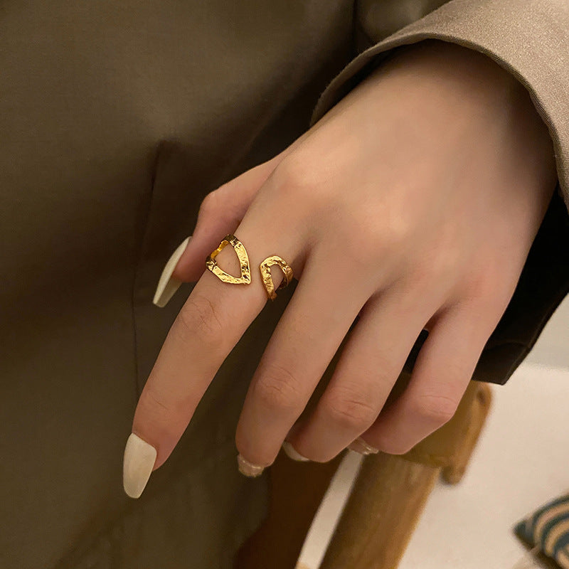 Ornament Simple Fashion Personality Geometric Metal Rings