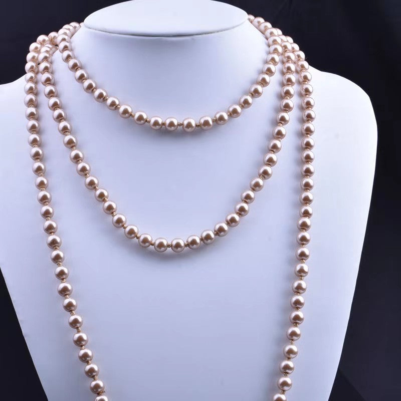 Vintage White Pearl Night Cheongsam Show Necklaces