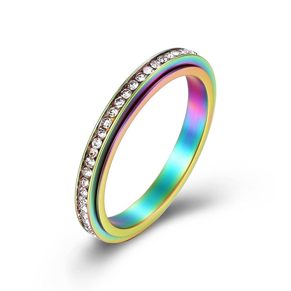 Women's Titanium Steel Light Luxury Temperament Stacking Rings