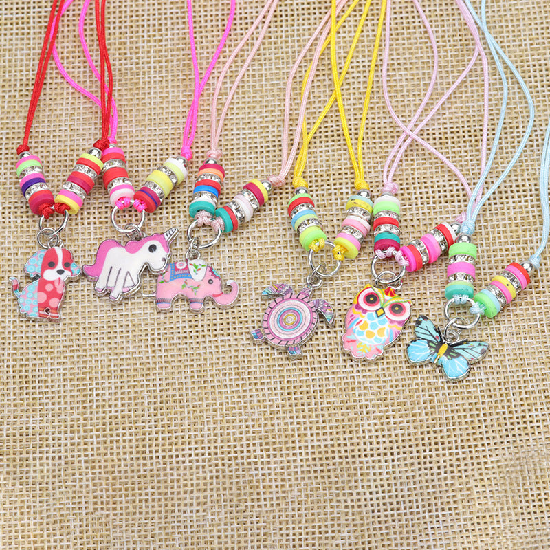 Children's Small Animal Soft Pottery Unicorn Mermaid Bracelets