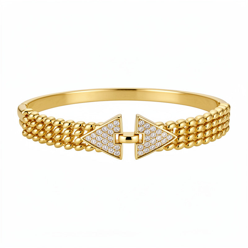 Electroplated Zircon Triangle Stylish Simple Versatile Light Luxury Bracelet