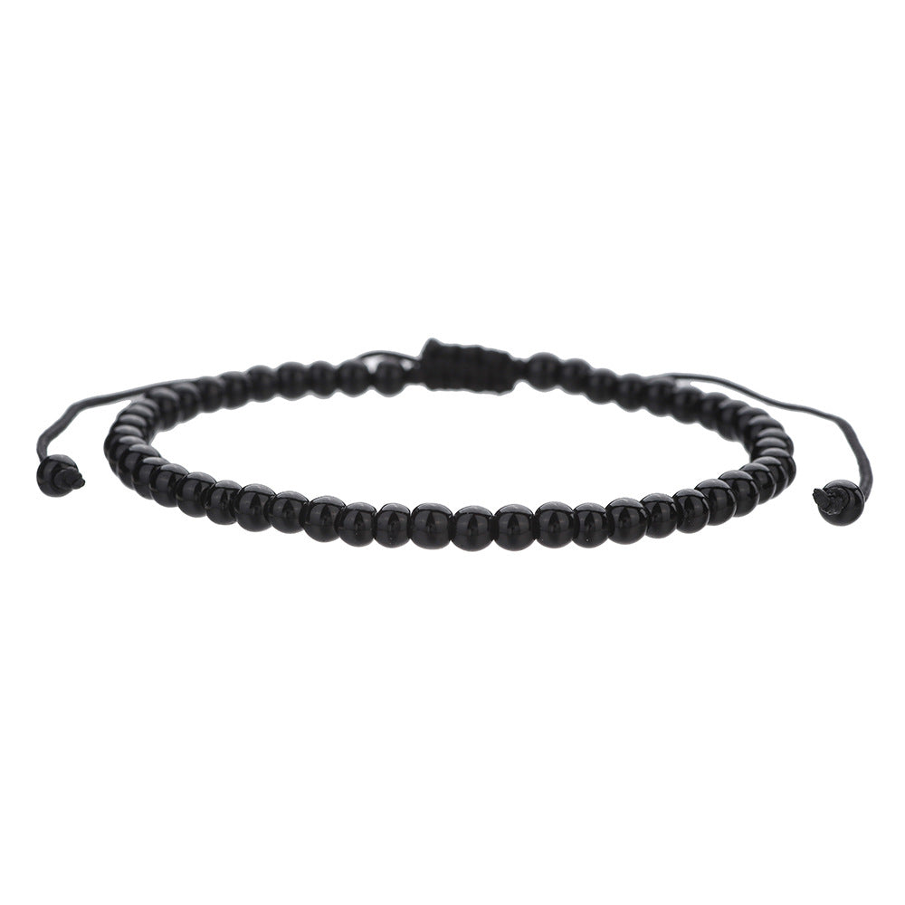 Herren-Tigerauge-Vulkan-Weiß-Türkis-gewebte Essential-Armbänder