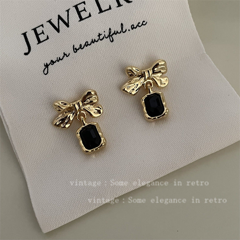 Zircon Sier Pin Light Luxury Temperament Earrings