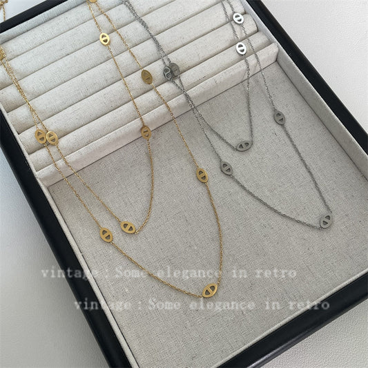 Nose Titanium Steel Super Long Sweater Chain Necklaces