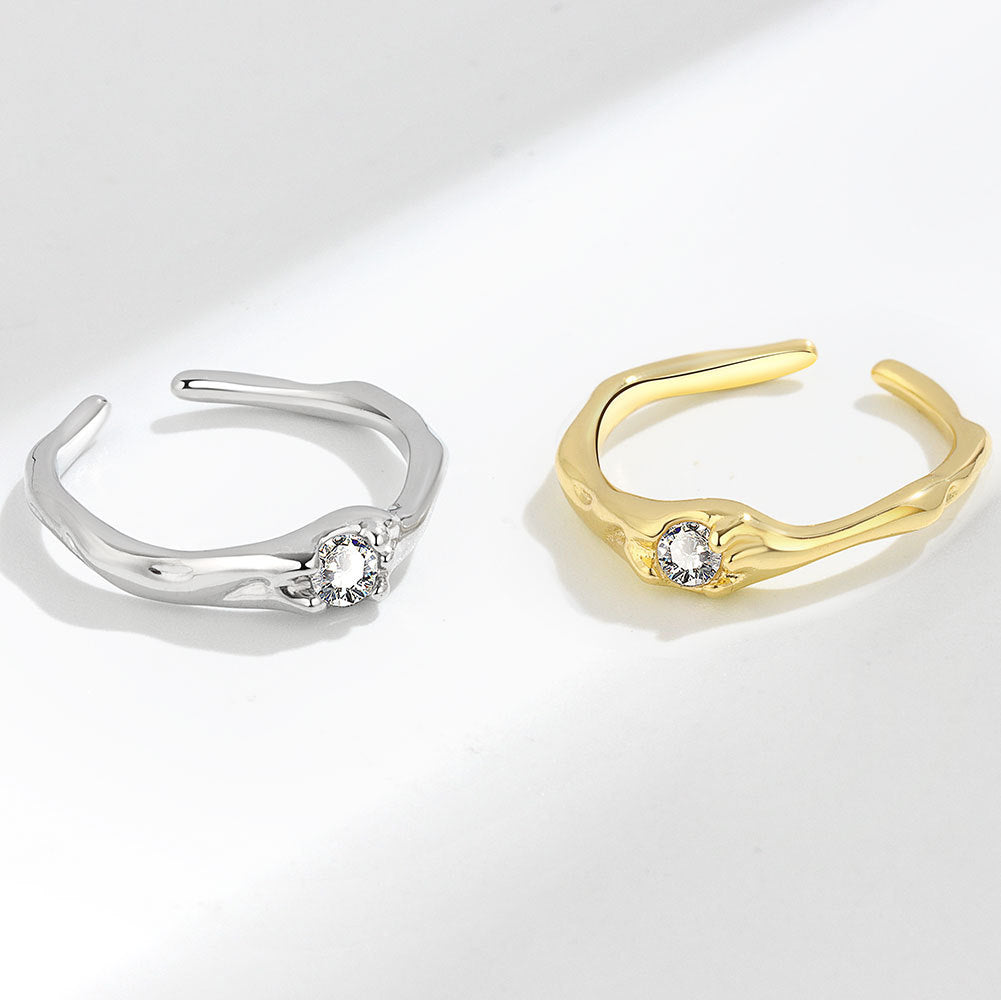 Style Niche Design Simple Elegant Zircon Female Rings