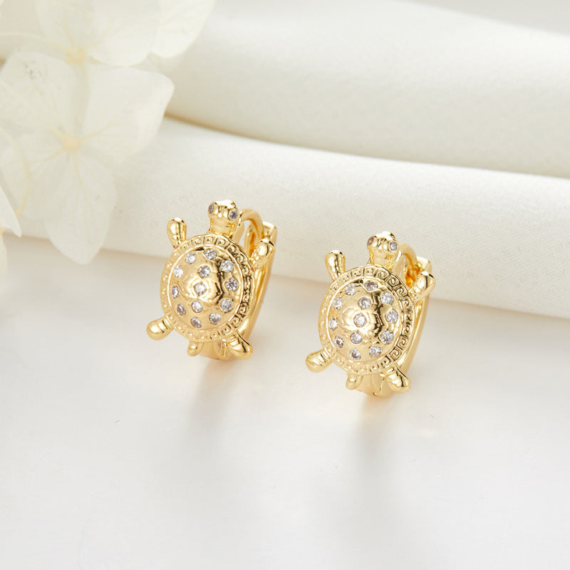 Women's Classic Style Simple Zircon Clip Temperamental Minority High-grade Ear Buckle