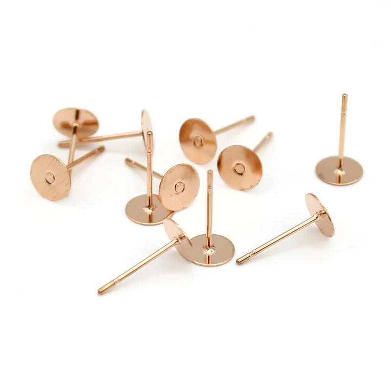 Stainless Steel Flat Head Piece Auricular Needle Titanium Ear Stud Earrings