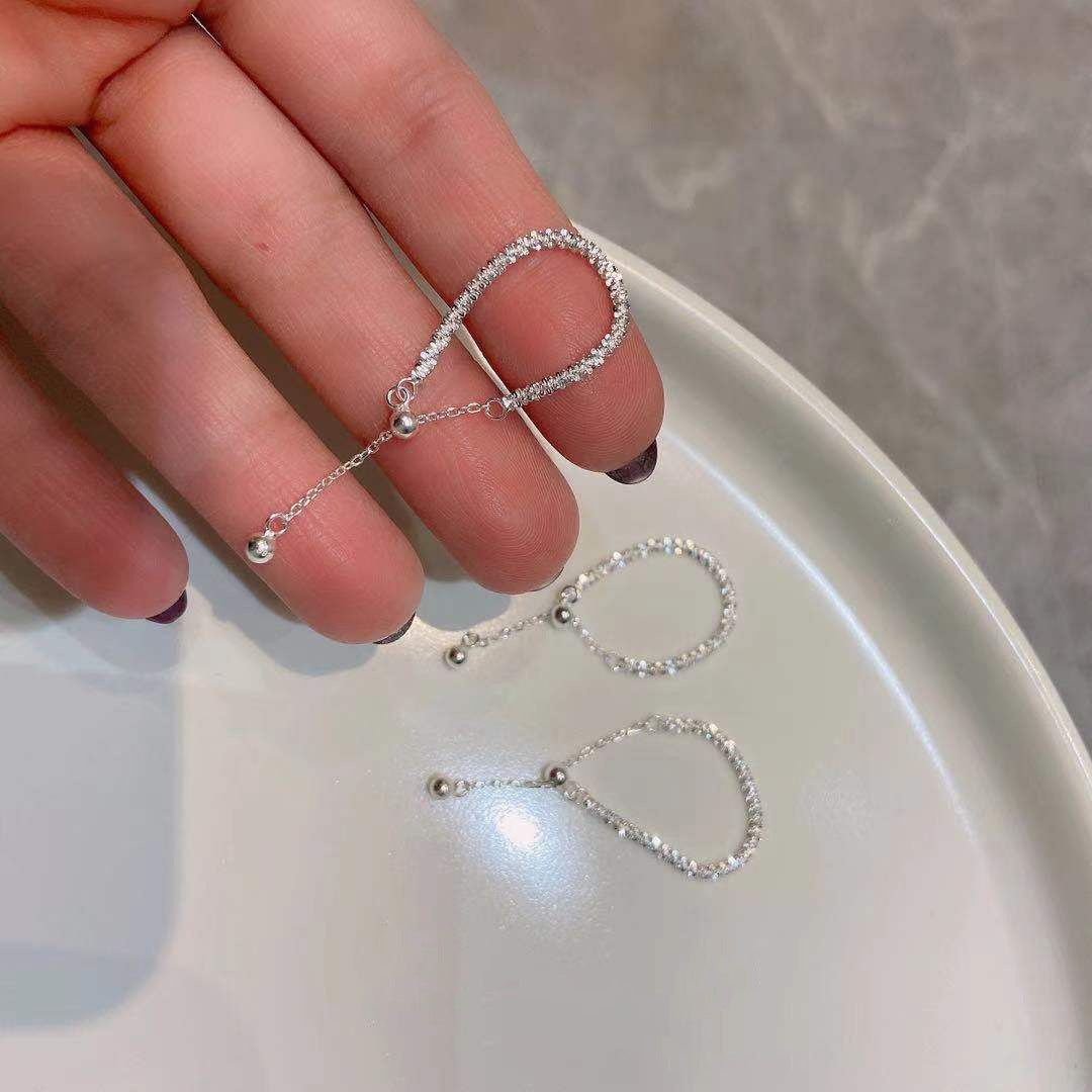 Open Female Design Starry Sky Sparkling Ring