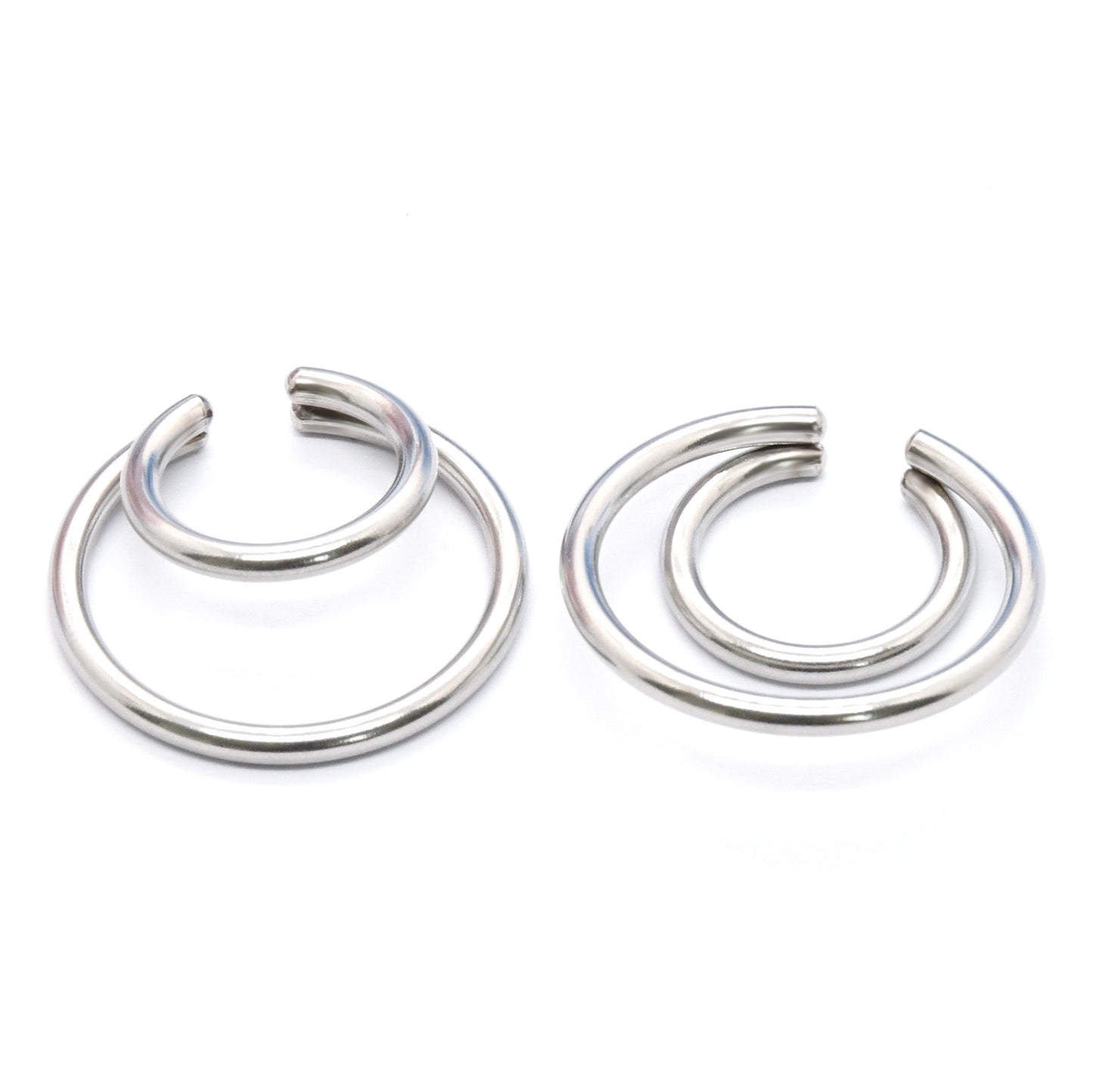 Korean Style Sense Of Design Golden Simple Circle Stainless Earrings