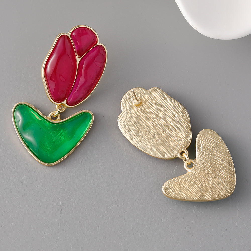 Fresh Tulip Day Fashion Niche Design Earrings