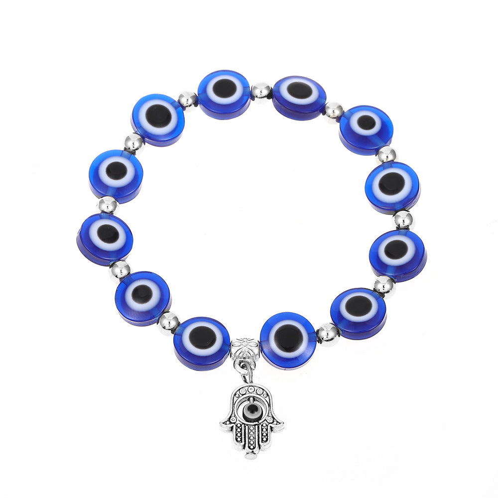 Blaue Teufelsauge-Harzkugel-Fatima-Armbänder