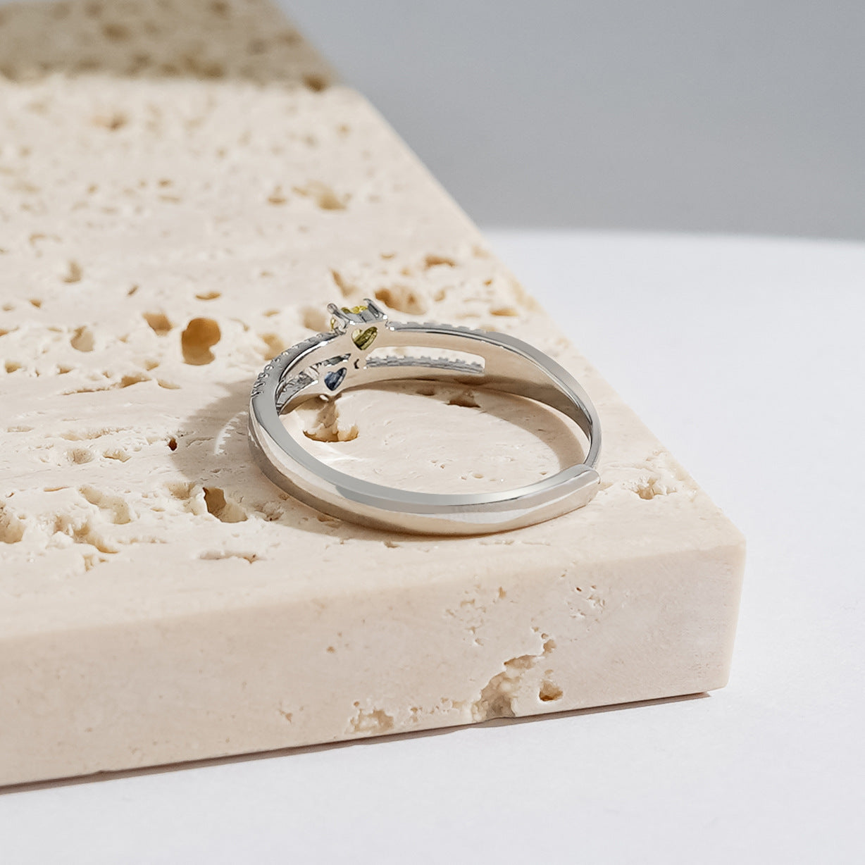 Layers Loving Heart Female Fashion Personality Commuter Heart-shaped Design Graceful Rings