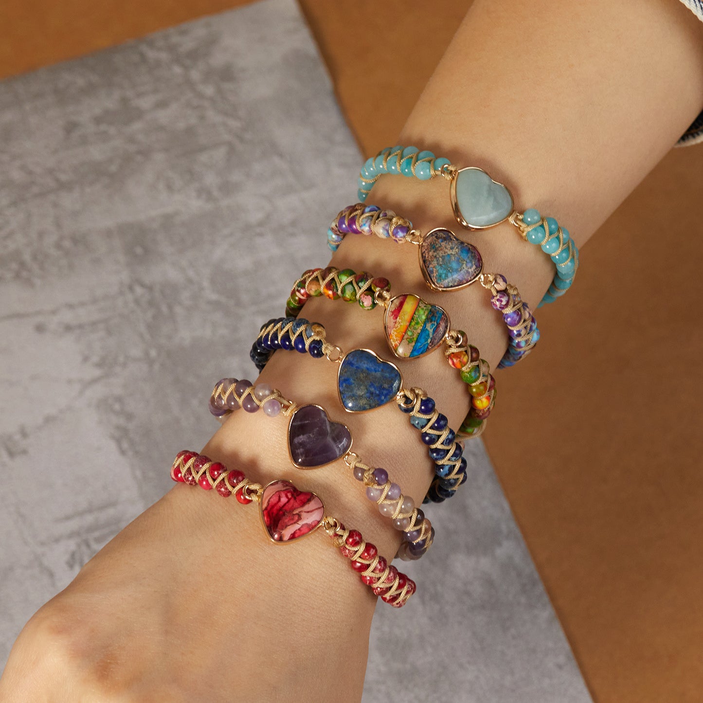 Weaving Winding Love Emperor Stone Beads Bracelets