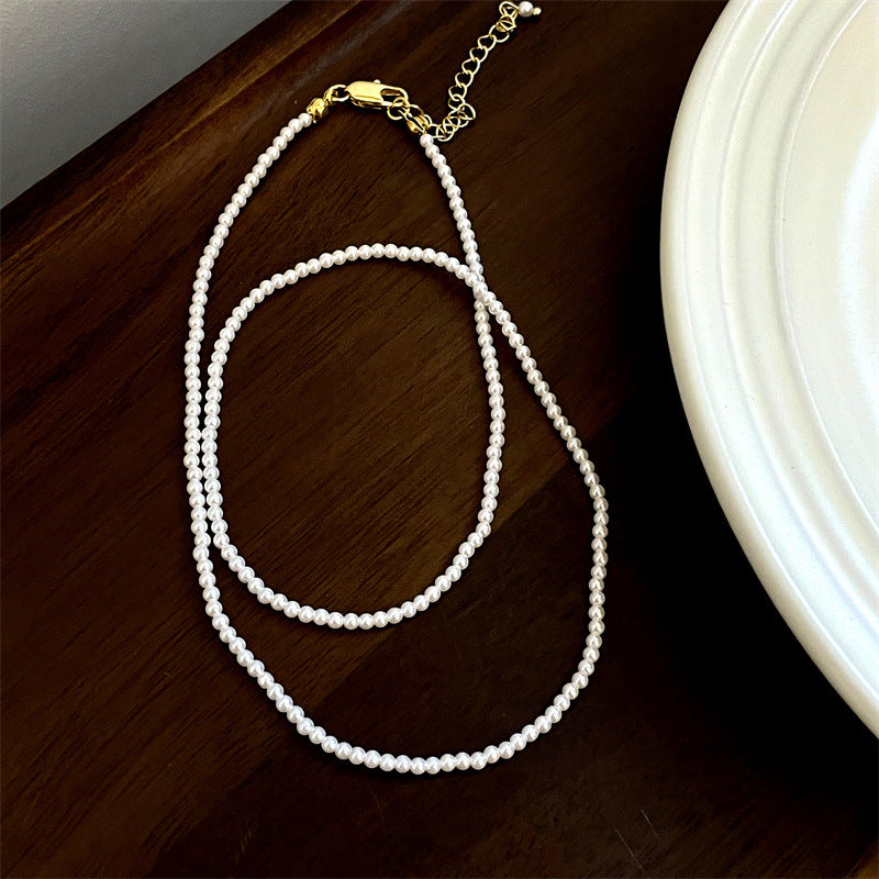 Women's Simple Small Beads High-grade Design Pearl Necklaces