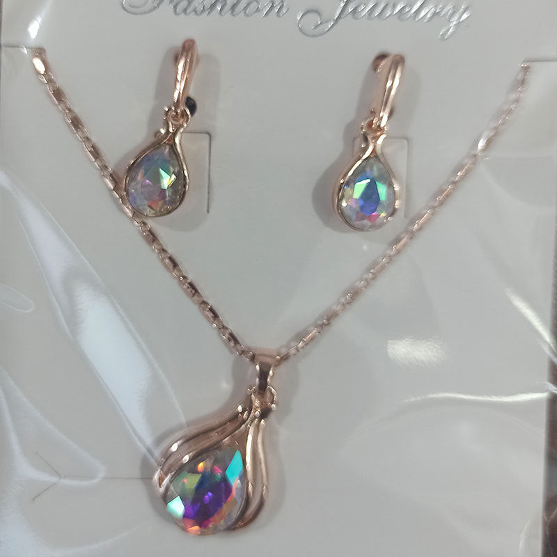 Fashion Blue Green Red Drop Shape Necklaces