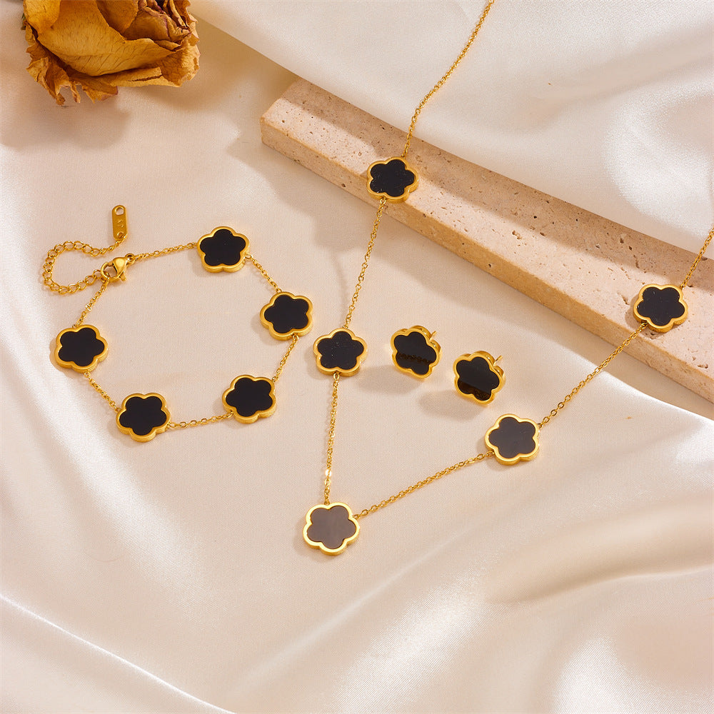Women's Stainless Steel Plant Fritillary For Jewelry Set