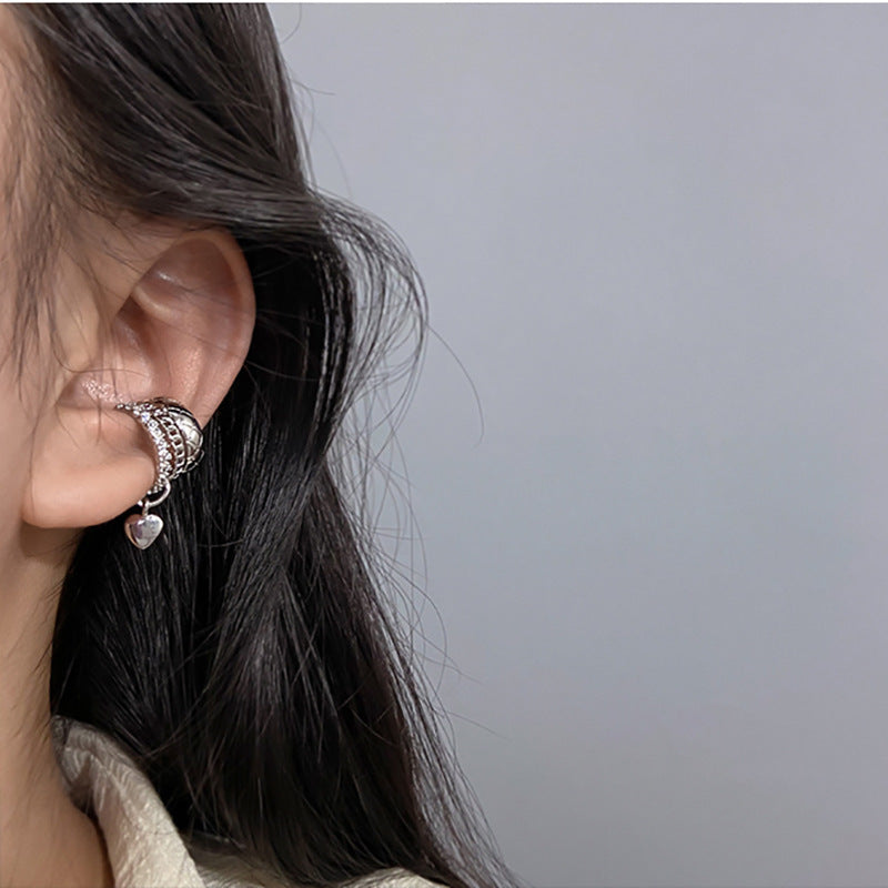 Pearl Love Tassel Art Retro French Fashion Temperament Earrings