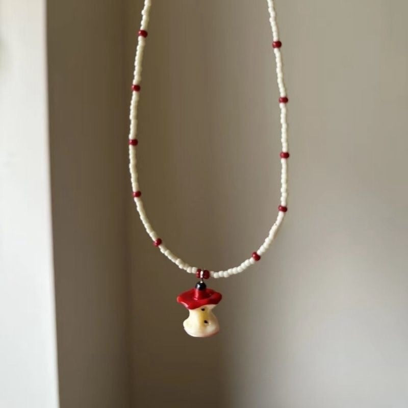 Safe Smooth Christmas Romantic Red Apple Clavicle Chain Pendants