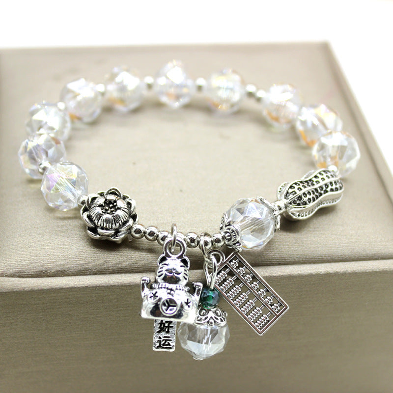 Women's Beaded Retro High-grade Style Lucky Cat Bracelets