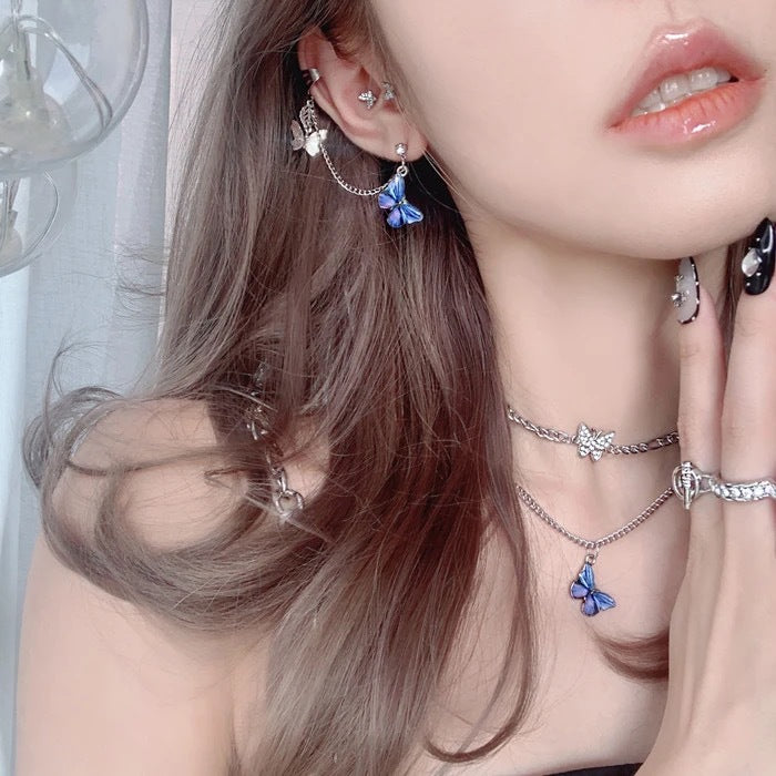 Heart Cold Style Cool Fairy Butterfly Ear Clip