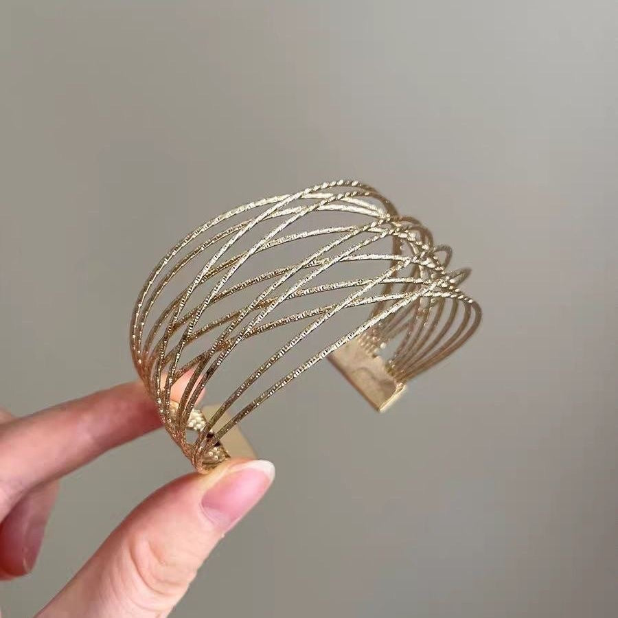Women's Silk Open-ended Fashion Geometry Pattern Twin Bracelet
